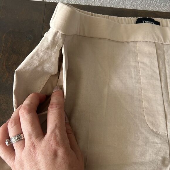 NWT $245. Theory Treeca Pull-On Pant in Good Linen - Picture 5 of 16